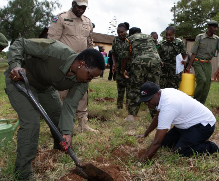 CORRECTIONAL SERVICES PS LEADS STAFF IN PLANTING TREES AT KAJIADO GK PRISON